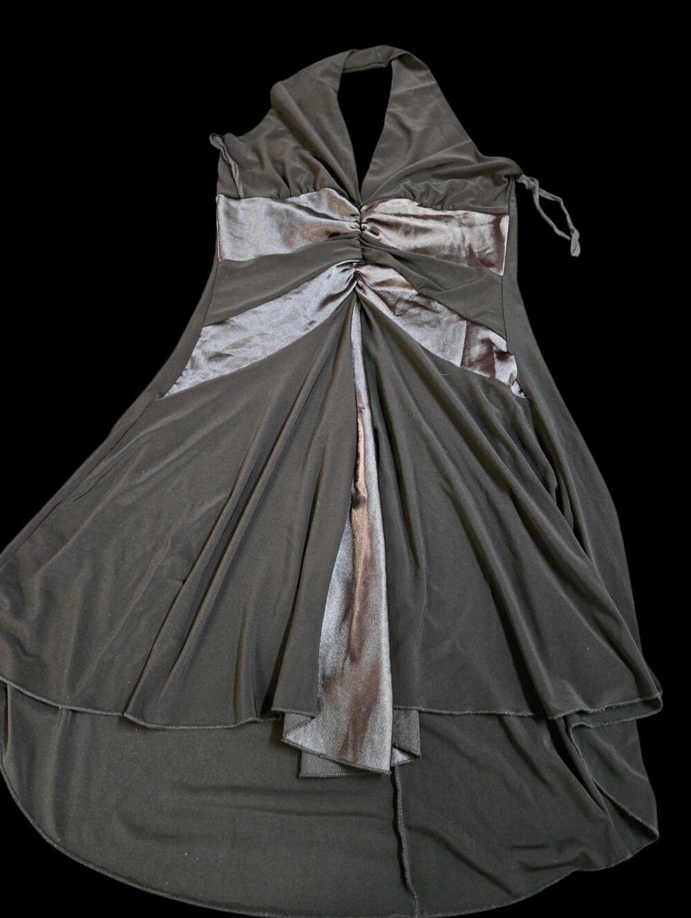 Vintage Y2K Gothic Fairy-Grunge Halter Midi Dress